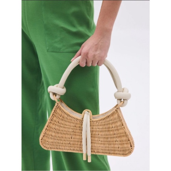CULT GAIA Rhea Knotted Rattan Shoulder Bag - Picture 2 of 16